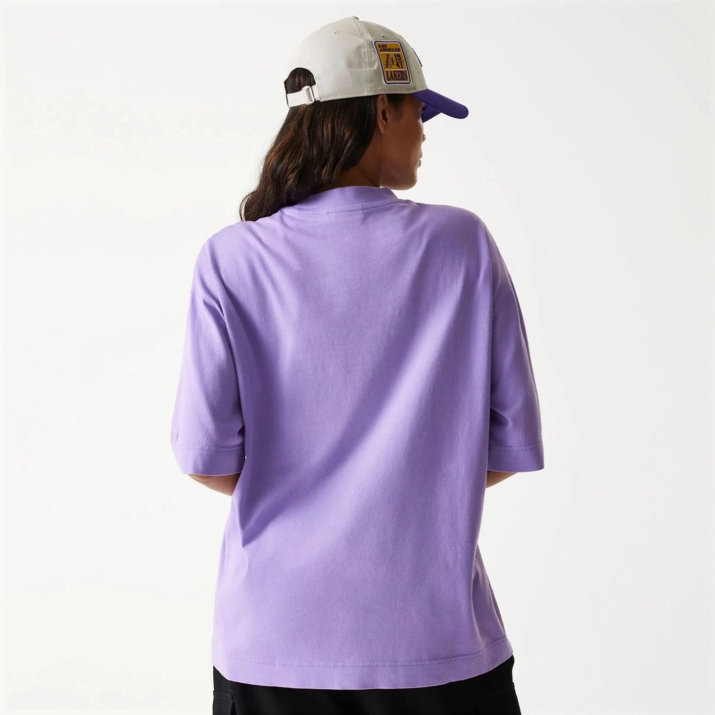 New Era stutterma bolur - LA Lakers NBA Washed purple Box T-Shirt