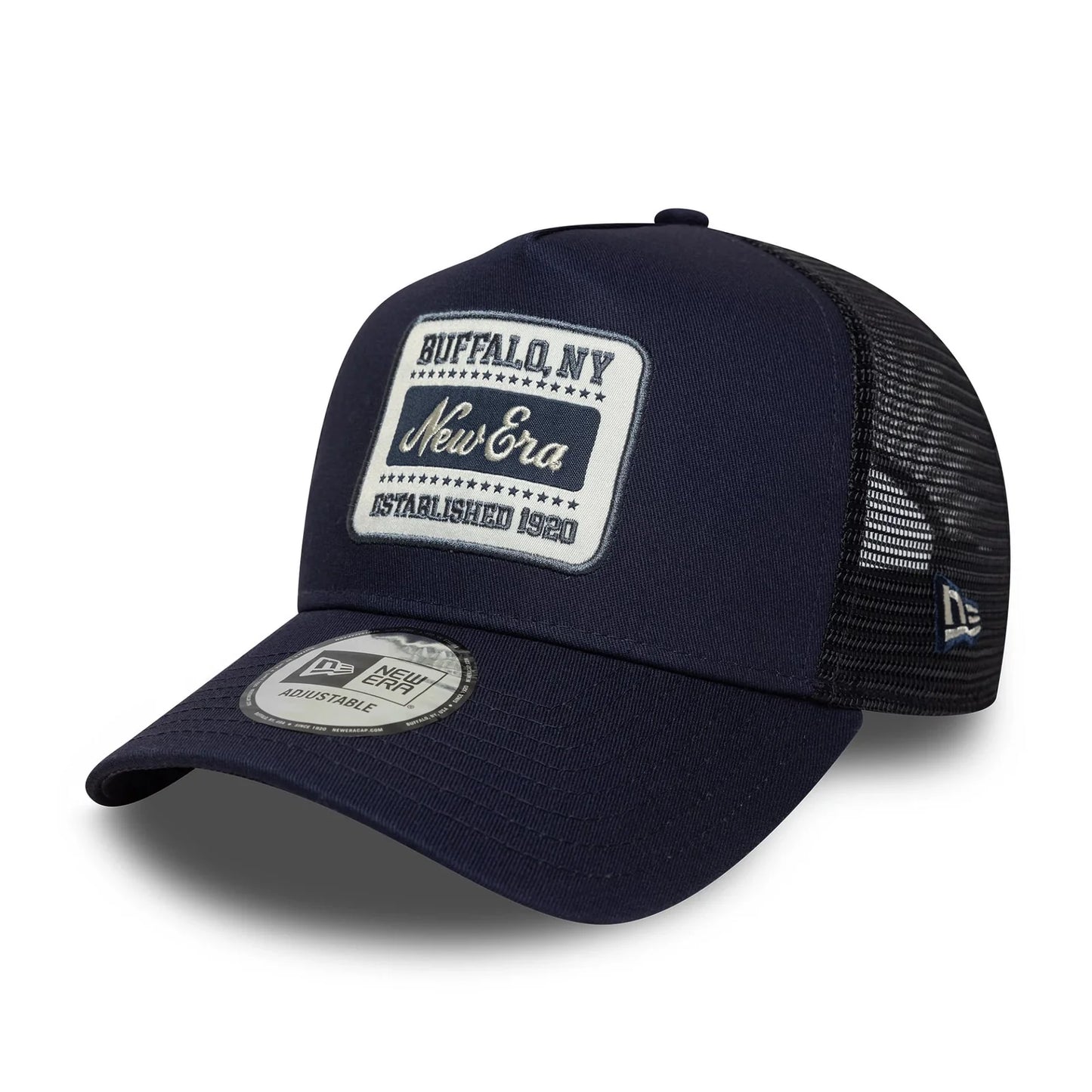 New Era Derhúfa - NEW ERA PATCH NAVY 9FORTY A-FRAME TRUCKER ADJUSTABLE CAP