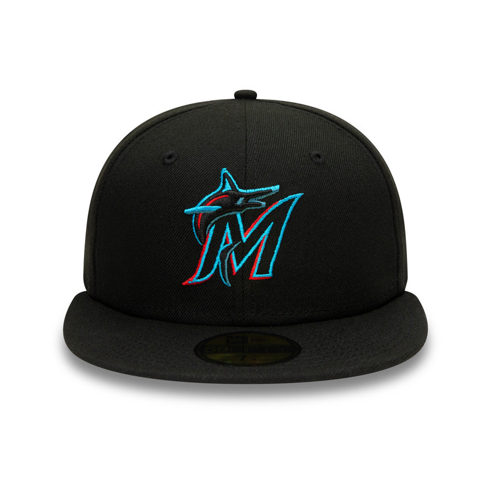 New Era Derhúfa - Miami Marlins Authentic On Field Game Black 59FIFTY Cap
