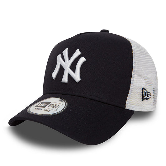 New Era Derhúfa - New York Yankees Clean Navy blá A-Frame Trucker Cap