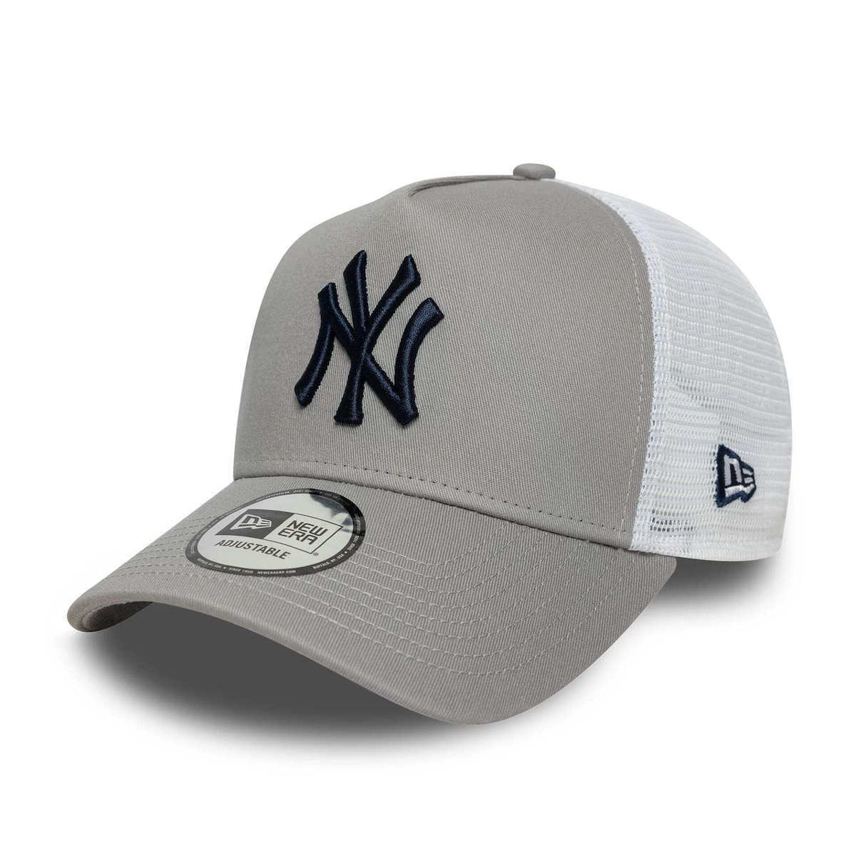 New Era Derhúfa - New York Yankees MLB grey side patch 9FORTY A-Frame Trucker Adjustable Cap