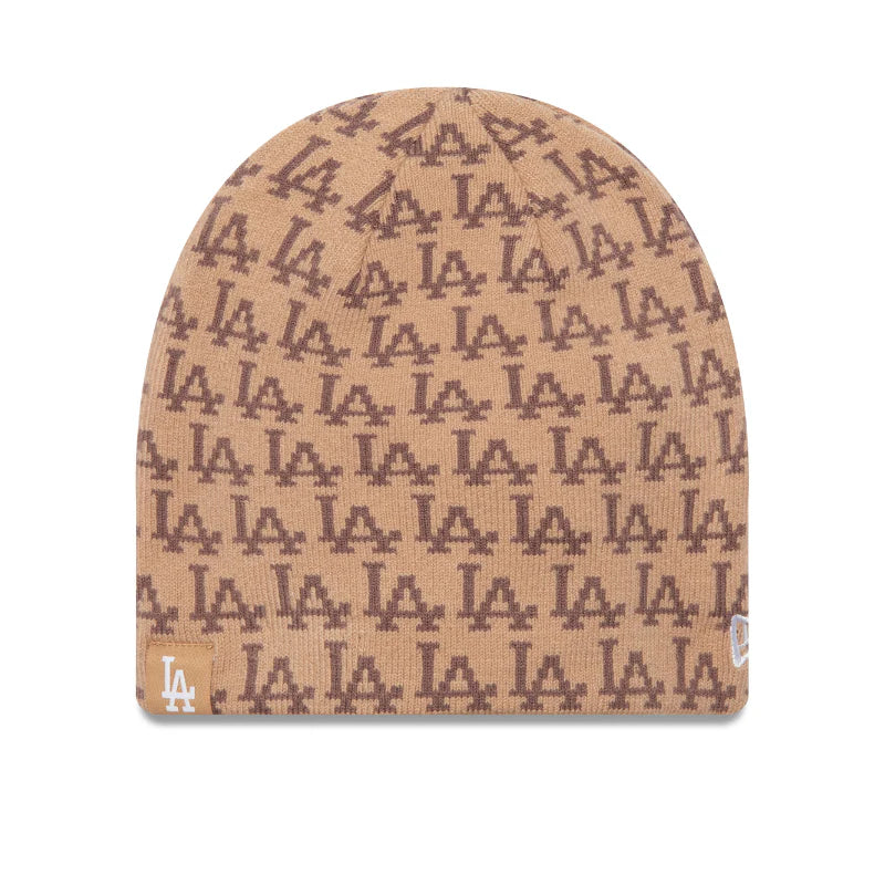 New Era - Jacquard Skull Beanie - Los Angles Dodgers - Tan