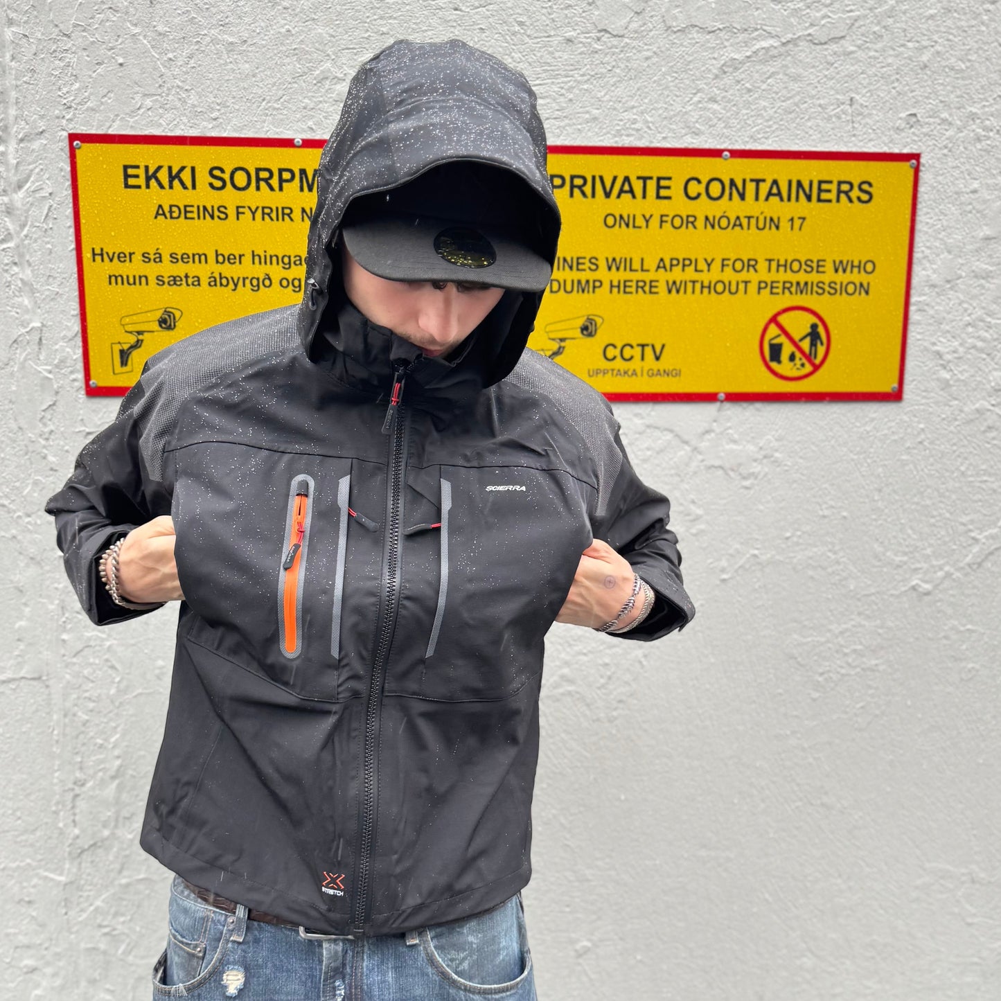 Regn jakki - Cropped - 10.000mm vatnsheldni - X-stretch