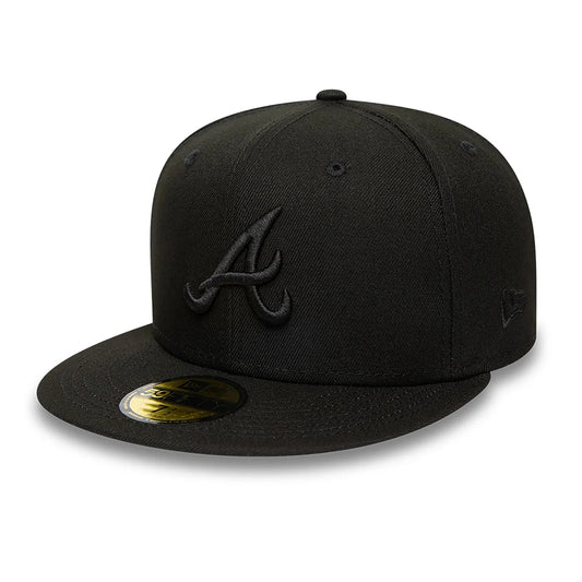 New Era Derhúfa - Atlanta Braves MLB Black on Black 59FIFTY Fitted Cap