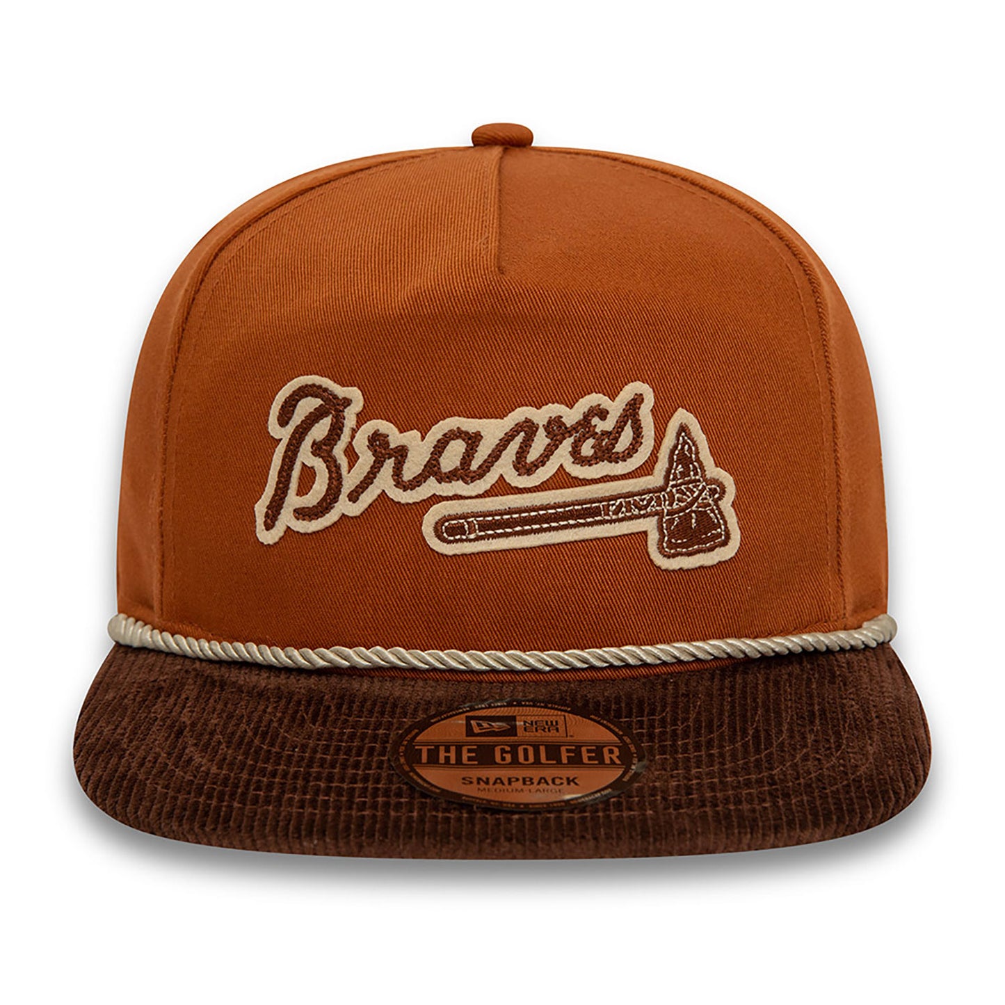 New Era derhúfa - Atlanta Braves MLB Cord Visor Brown Golfer Adjustable Cap