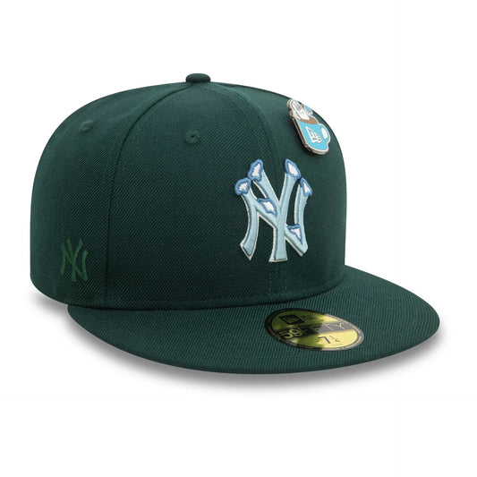 New Era Derhúfa - New York Yankees MLB Pin Pack Dark Green 59FIFTY Fitted Cap