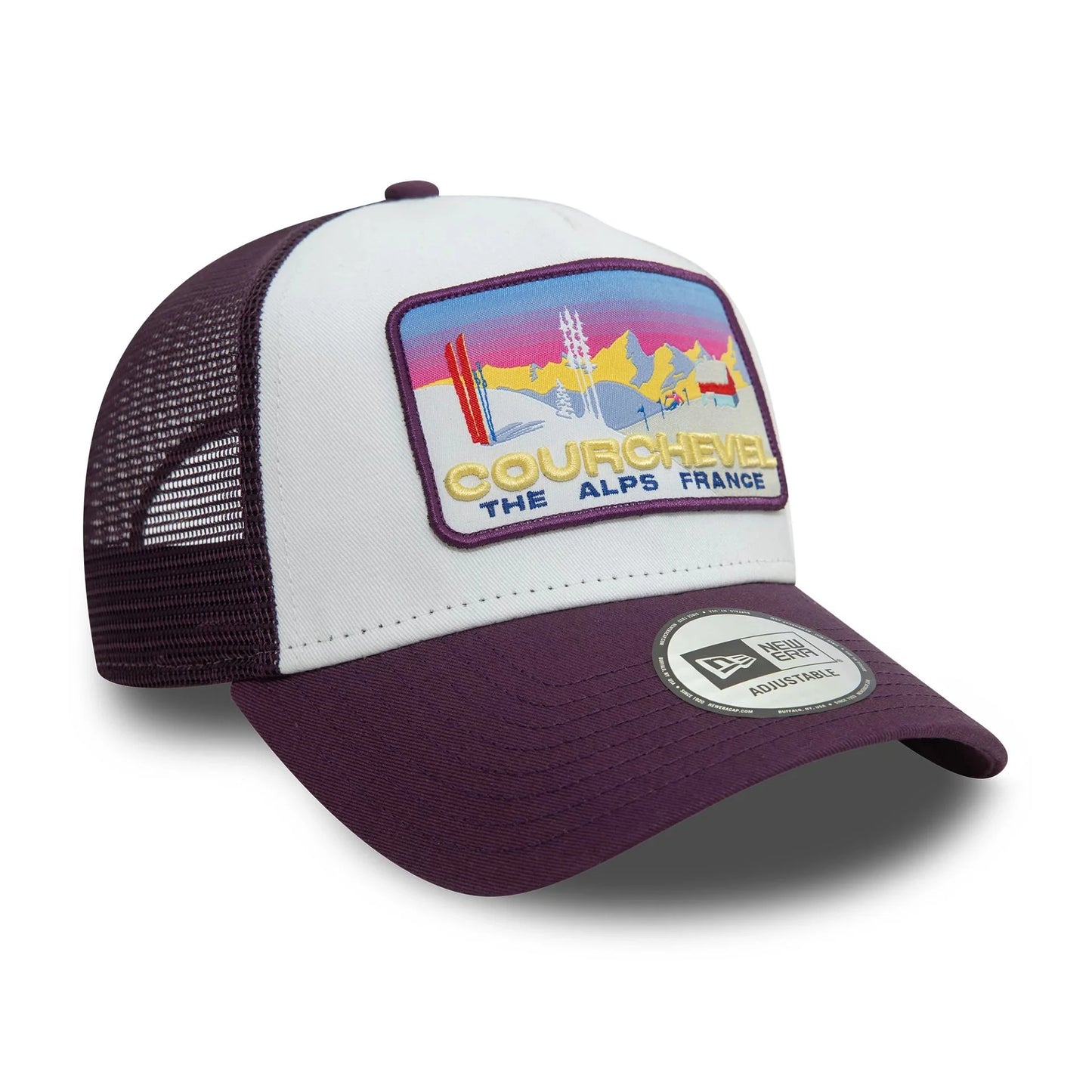 New era Derhúfa - New Era Courchevel Ski Patch Dark Purple 9FORTY A-Frame Trucker Cap