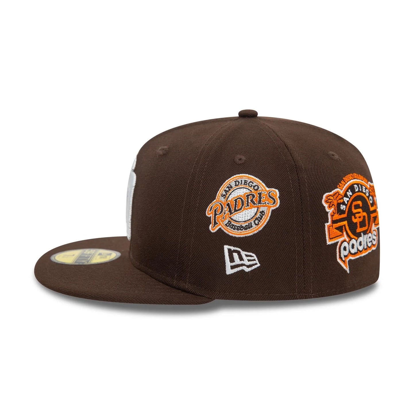 New Era Derhúfa - San Diego Padres MLB Cooperstown Patch Dark Brown 59FIFTY Fitted Cap