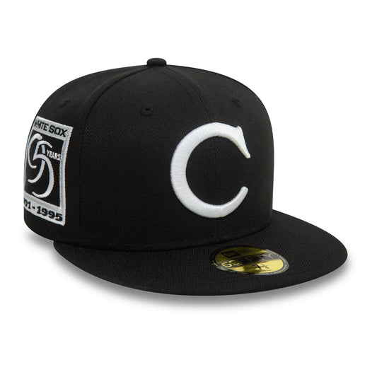 New Era Derhúfa - Chicago White Sox 59FIFTY MLB Cooperstown Patch Black Cap