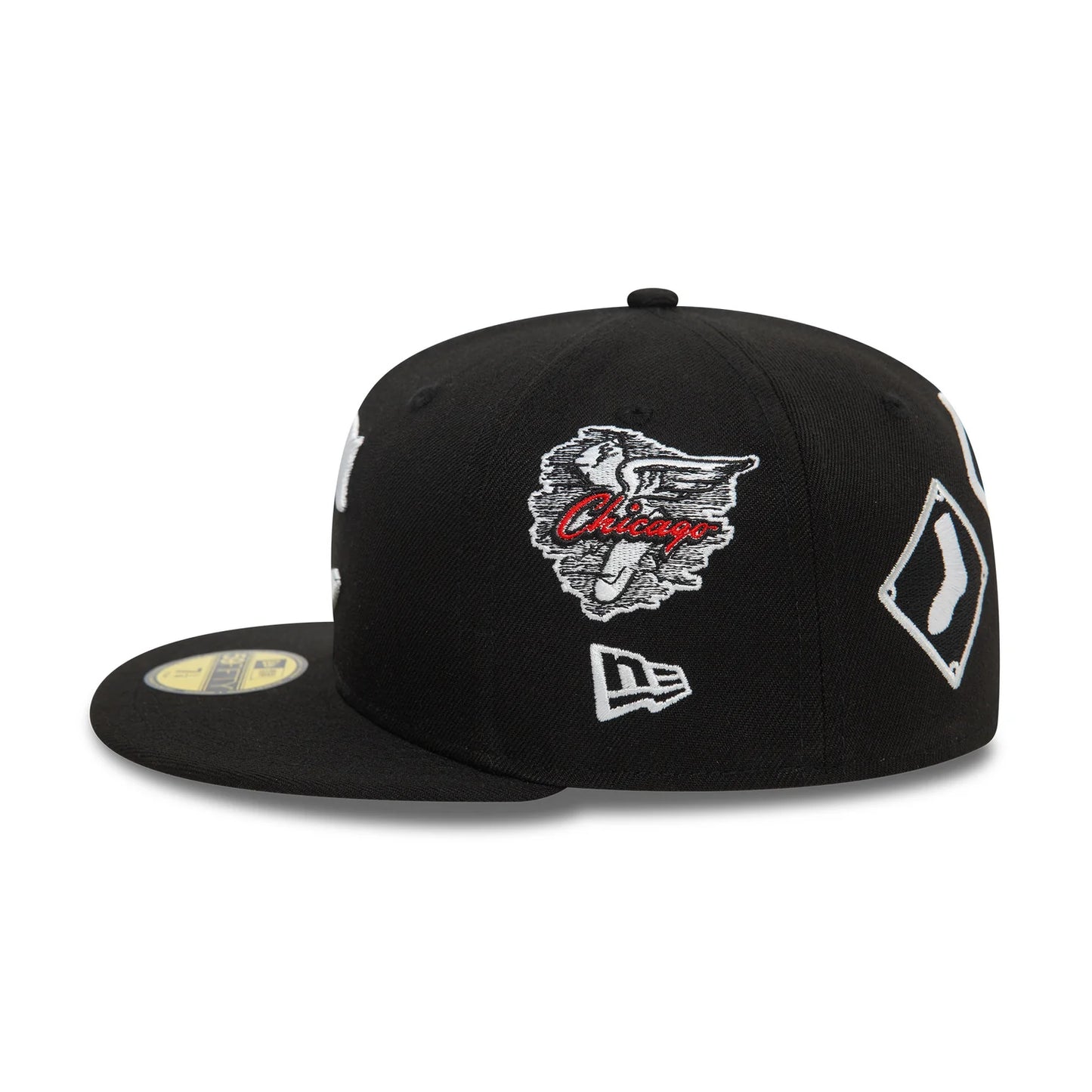 New Era Derhúfa - Chicago White Sox 59FIFTY MLB Cooperstown Patch Black Cap