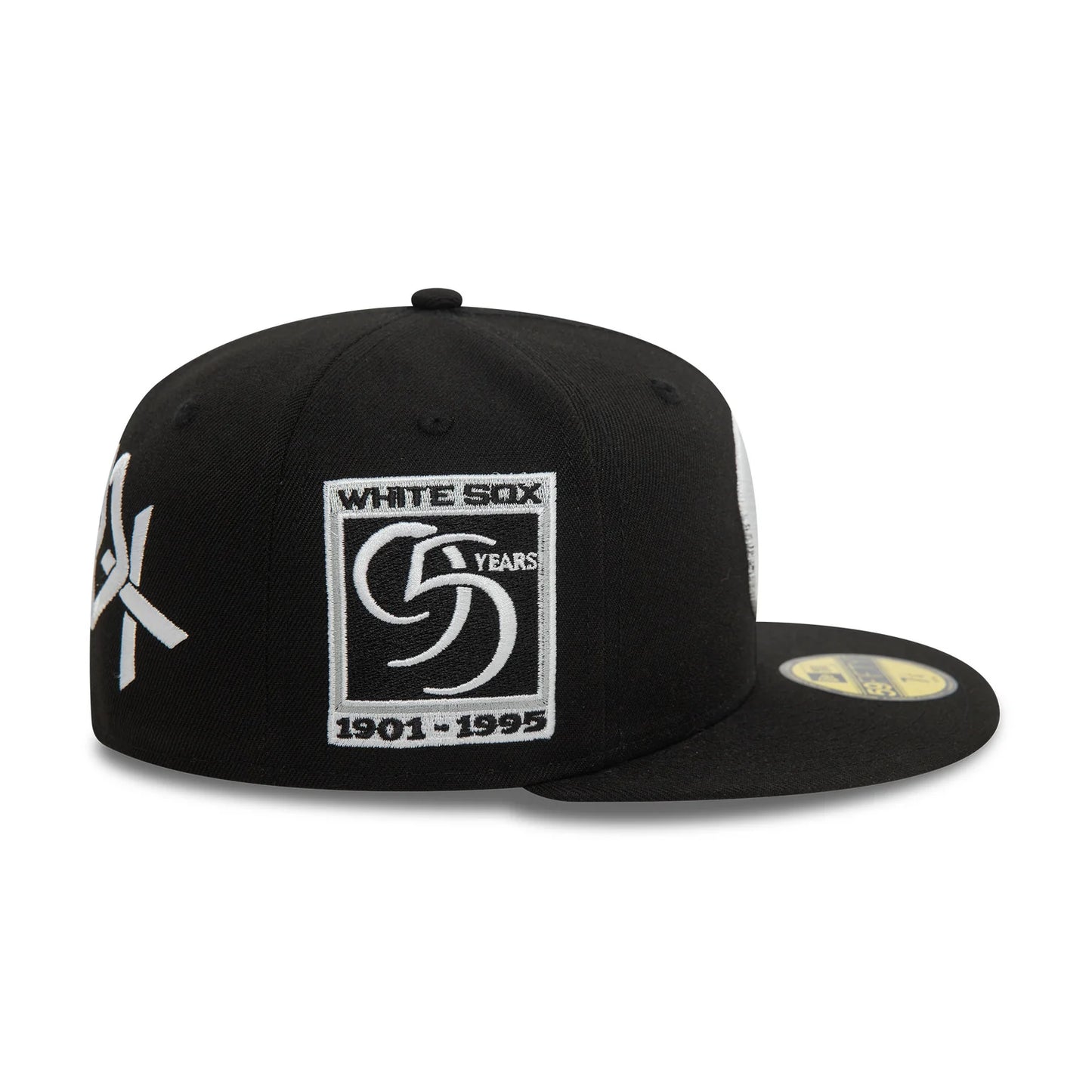 New Era Derhúfa - Chicago White Sox 59FIFTY MLB Cooperstown Patch Black Cap