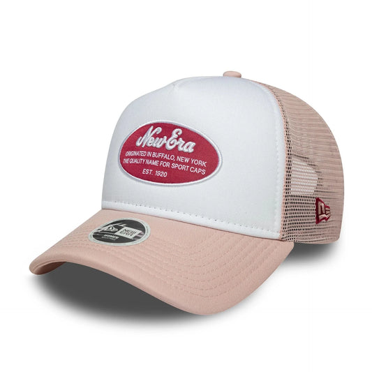 New Era Derhúfa - New Era Patch A-Frame Trucker  Bleik/Hvít Konu