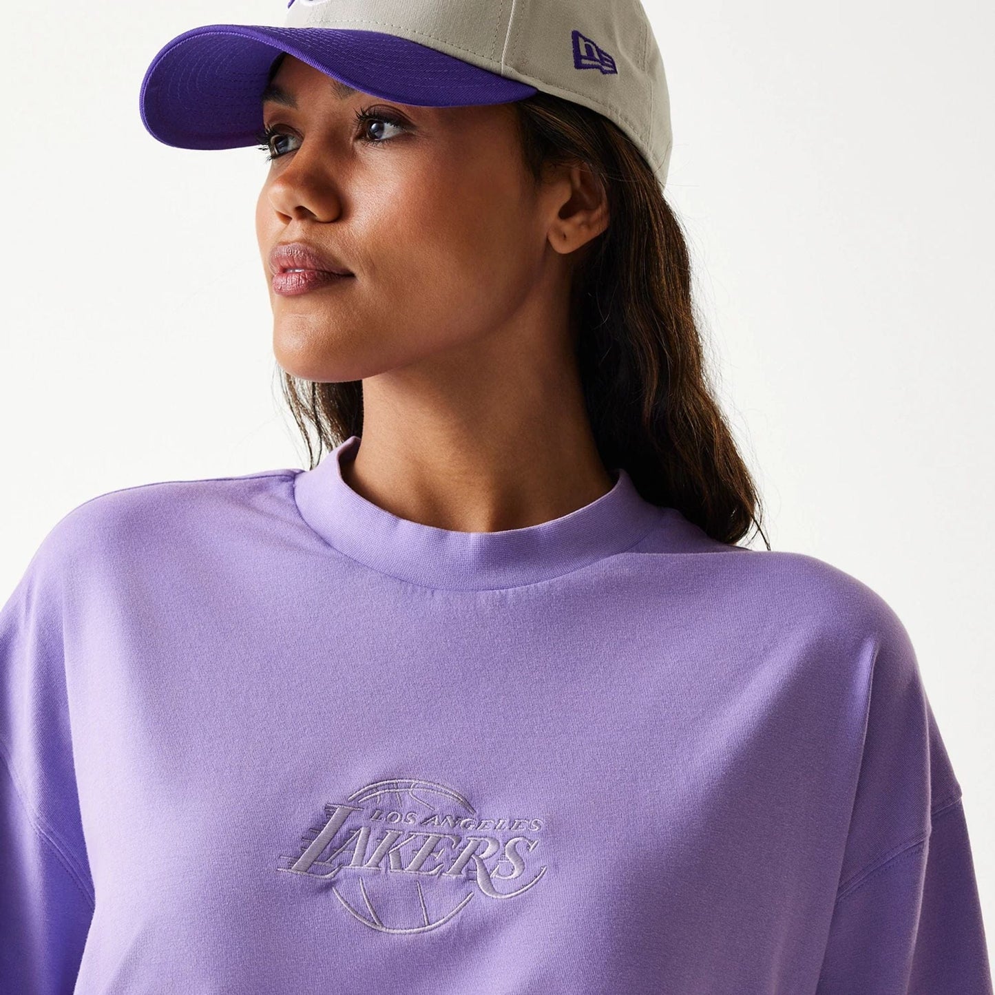 New Era stutterma bolur - LA Lakers NBA Washed purple Box T-Shirt