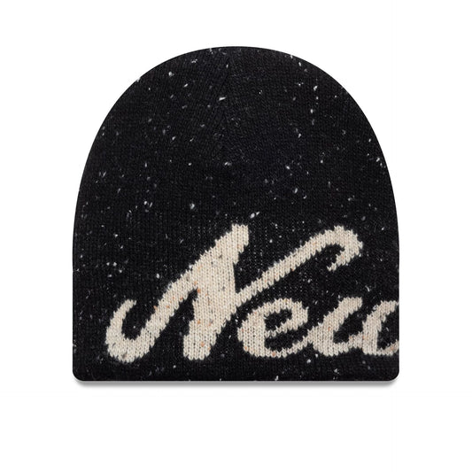 New Era Húfa - Heritage Black Skull Knit Beanie Hat