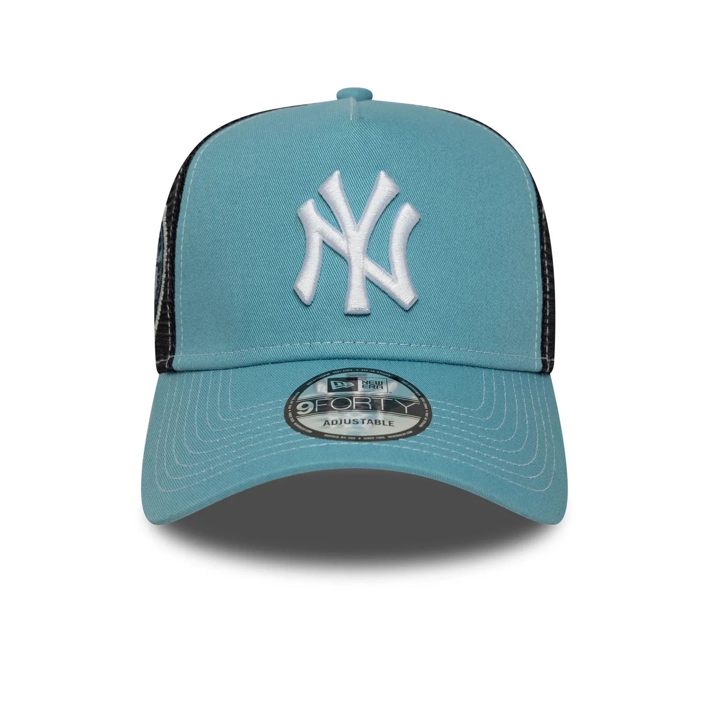 New Era Derhúfa - New York Yankees MLB World Series Pastel Blue 9FORTY E-Frame Trucker Adjustable Cap
