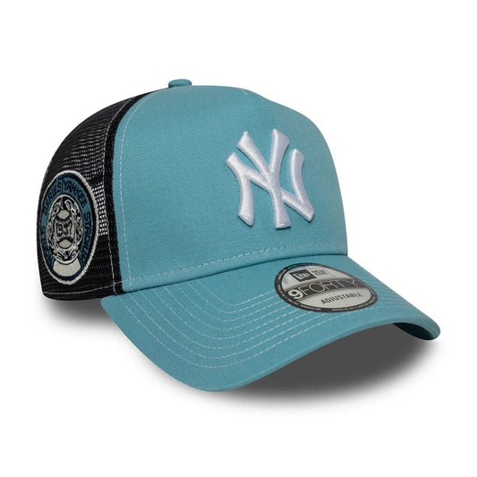 New Era Derhúfa - New York Yankees MLB World Series Pastel Blue 9FORTY E-Frame Trucker Adjustable Cap