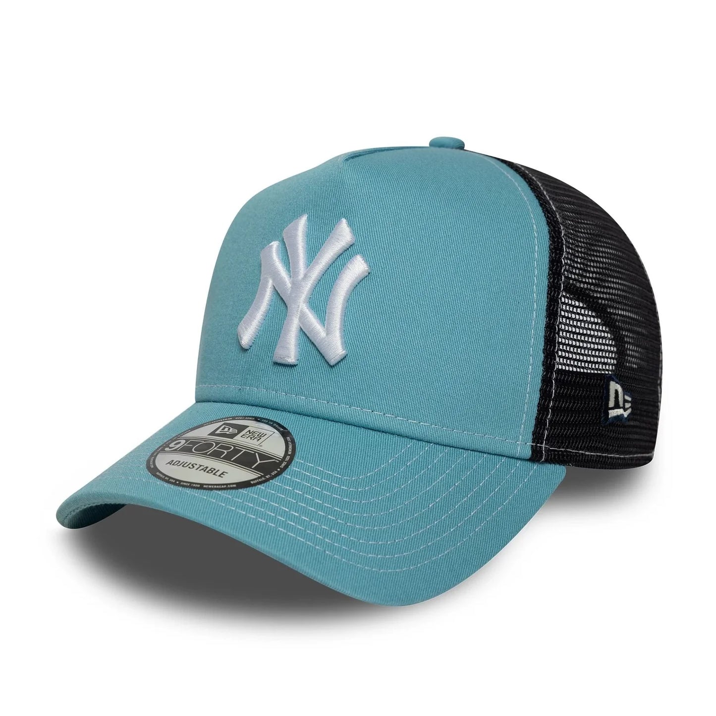 New Era Derhúfa - New York Yankees MLB World Series Pastel Blue 9FORTY E-Frame Trucker Adjustable Cap