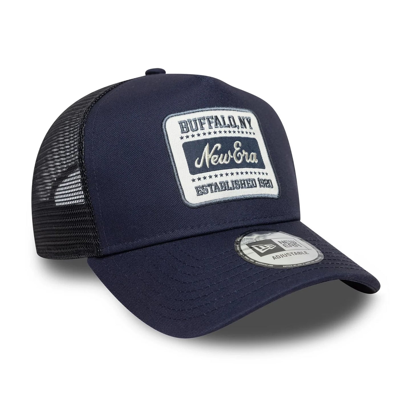 New Era Derhúfa - NEW ERA PATCH NAVY 9FORTY A-FRAME TRUCKER ADJUSTABLE CAP