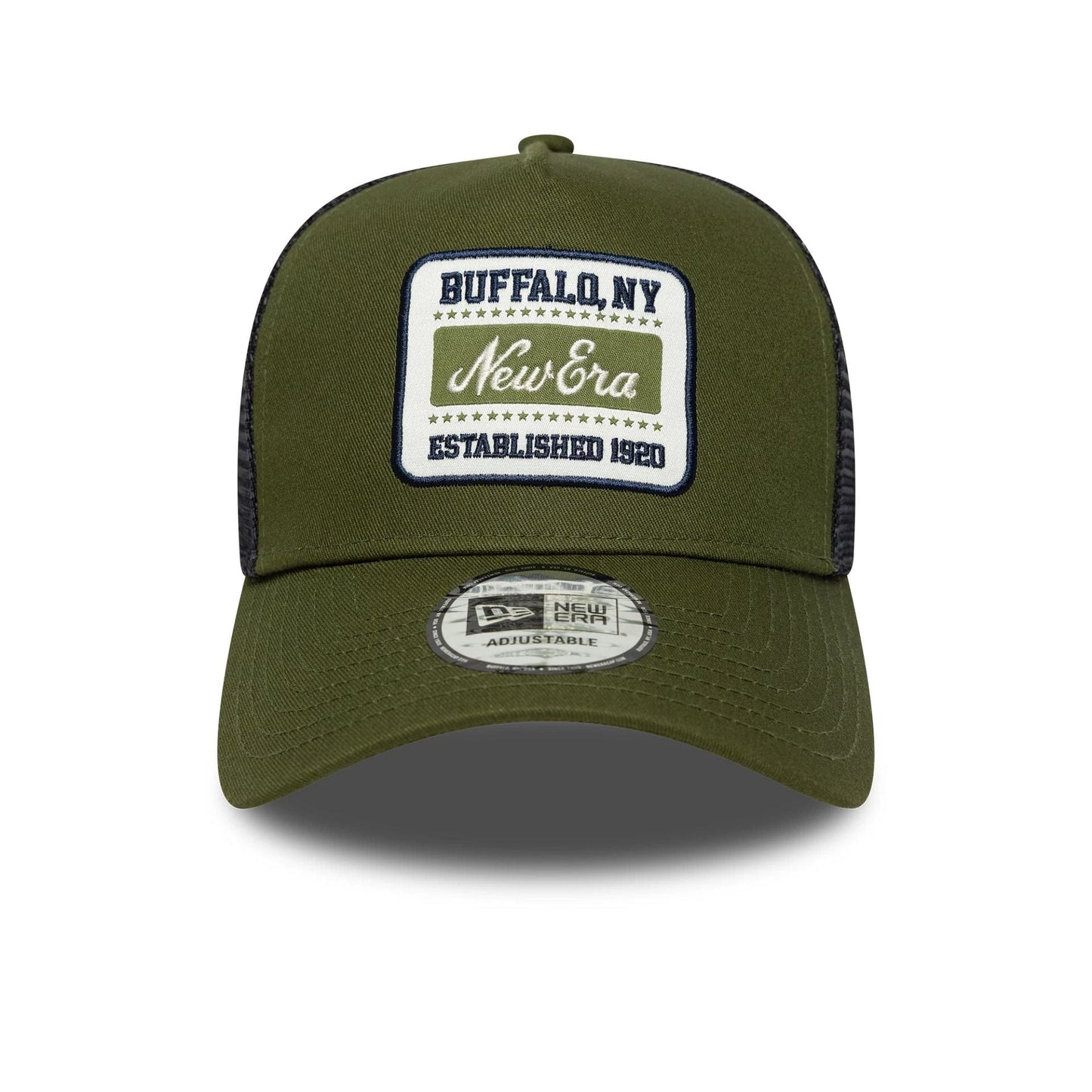 New Era Derhúfa - New Era Patch Dark Green 9FORTY A-Frame Trucker Adjustable Cap