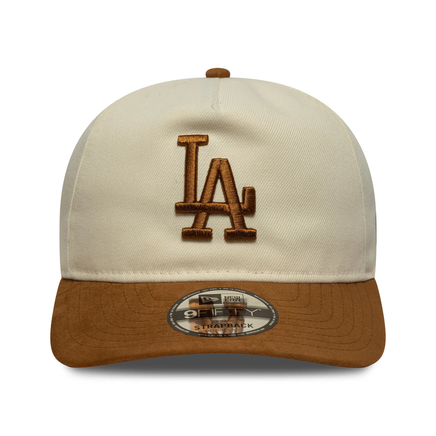 New Era Derhúfa - LA MLB Suede Visor Light Beige 9FIFTY A-Frame Snapback Cap