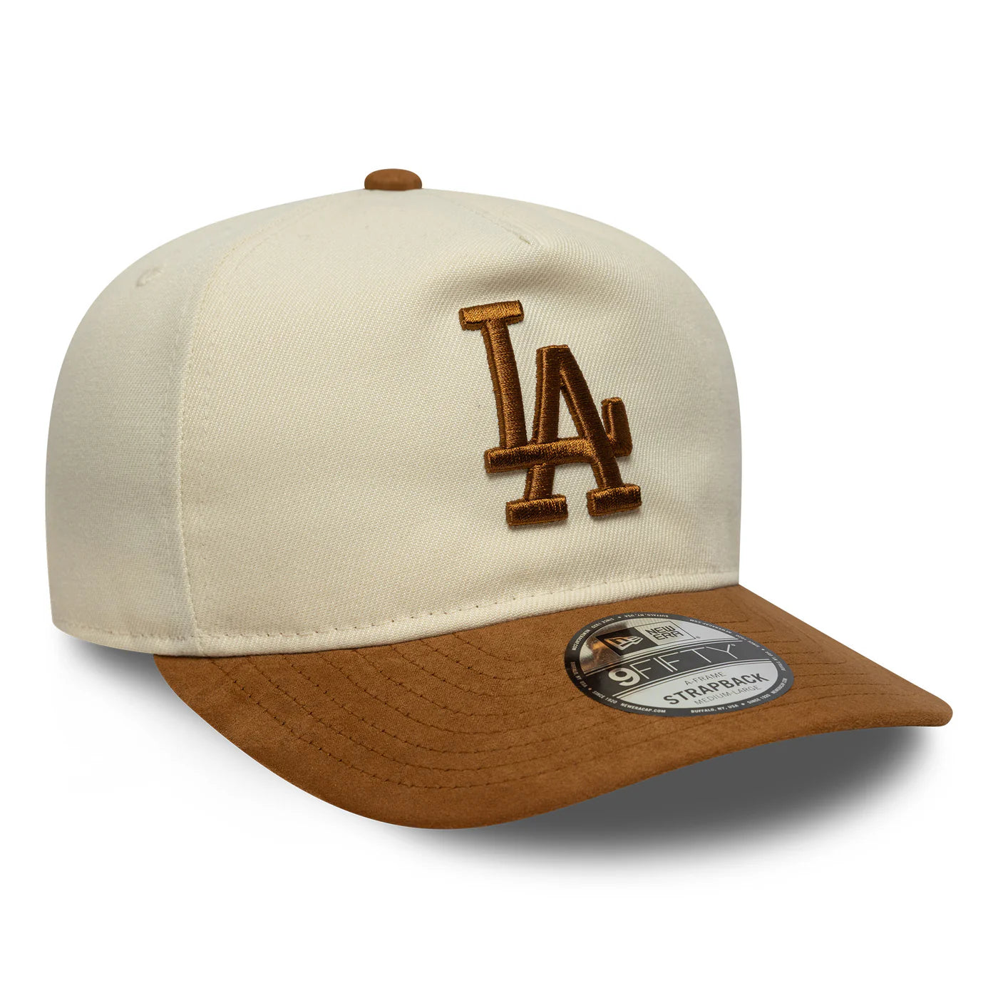 New Era Derhúfa - LA MLB Suede Visor Light Beige 9FIFTY A-Frame Snapback Cap