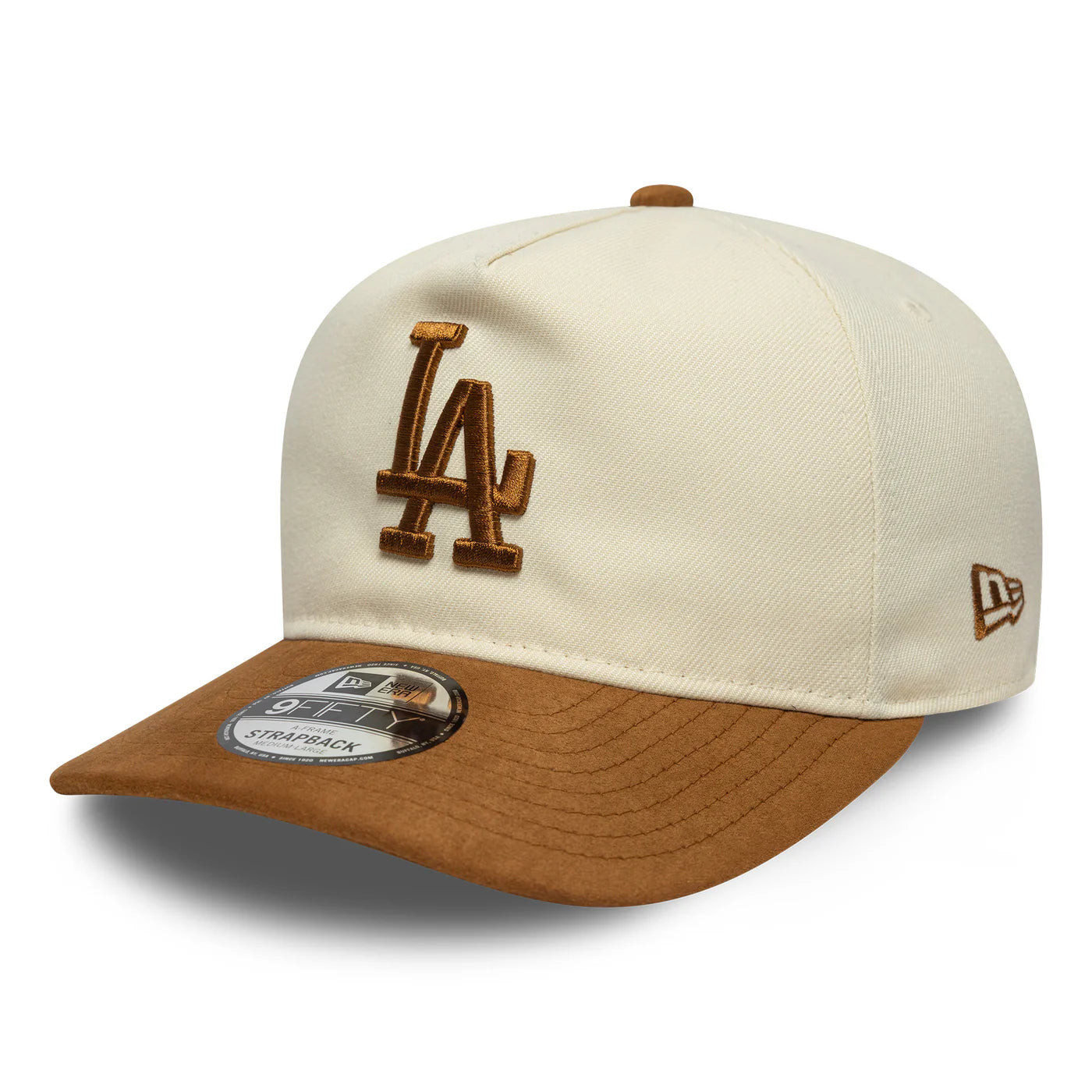 New Era Derhúfa - LA MLB Suede Visor Light Beige 9FIFTY A-Frame Snapback Cap