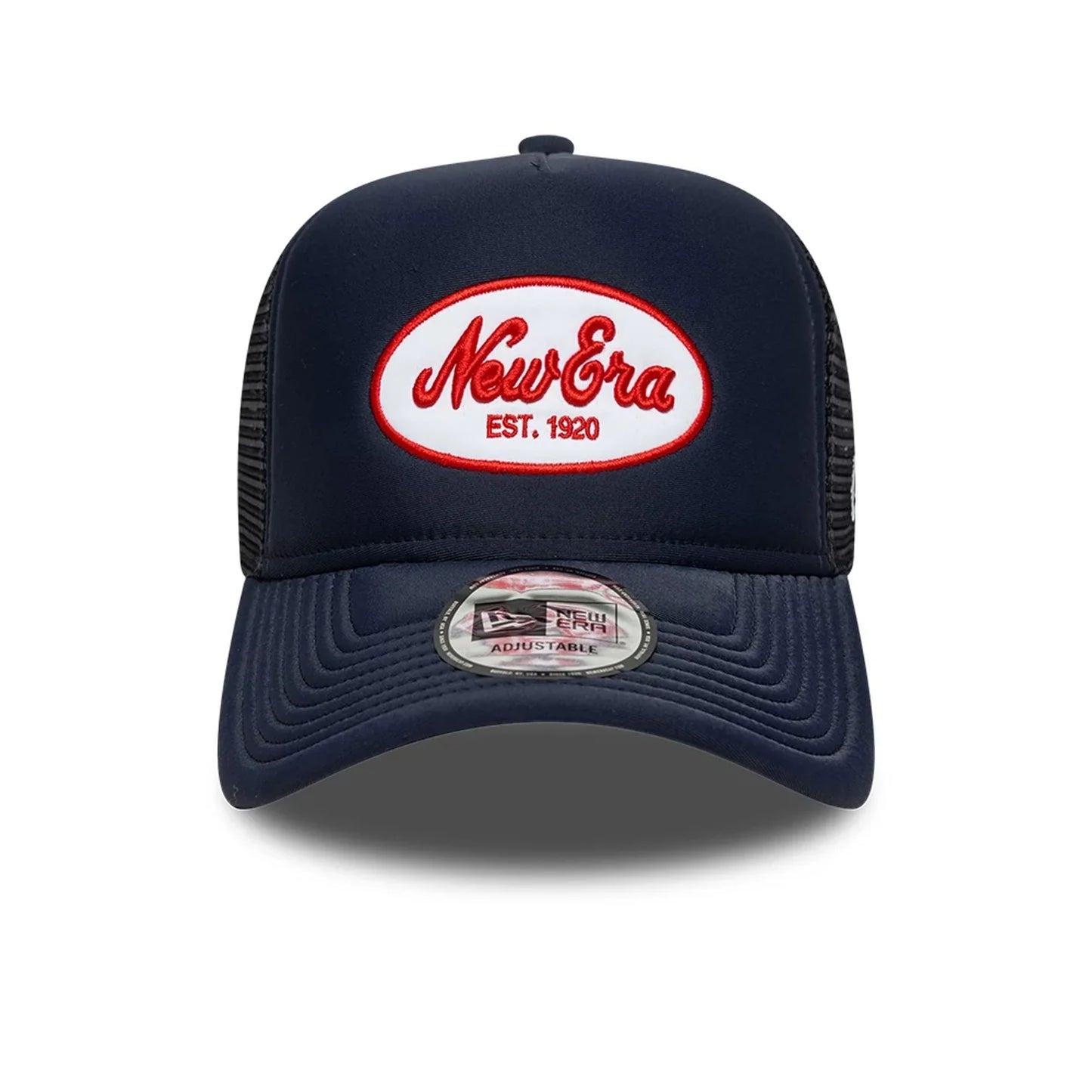 New Era Derhúfa - New Era Oval Patch Navy 9FORTY A-Frame Trucker Adjustable Cap