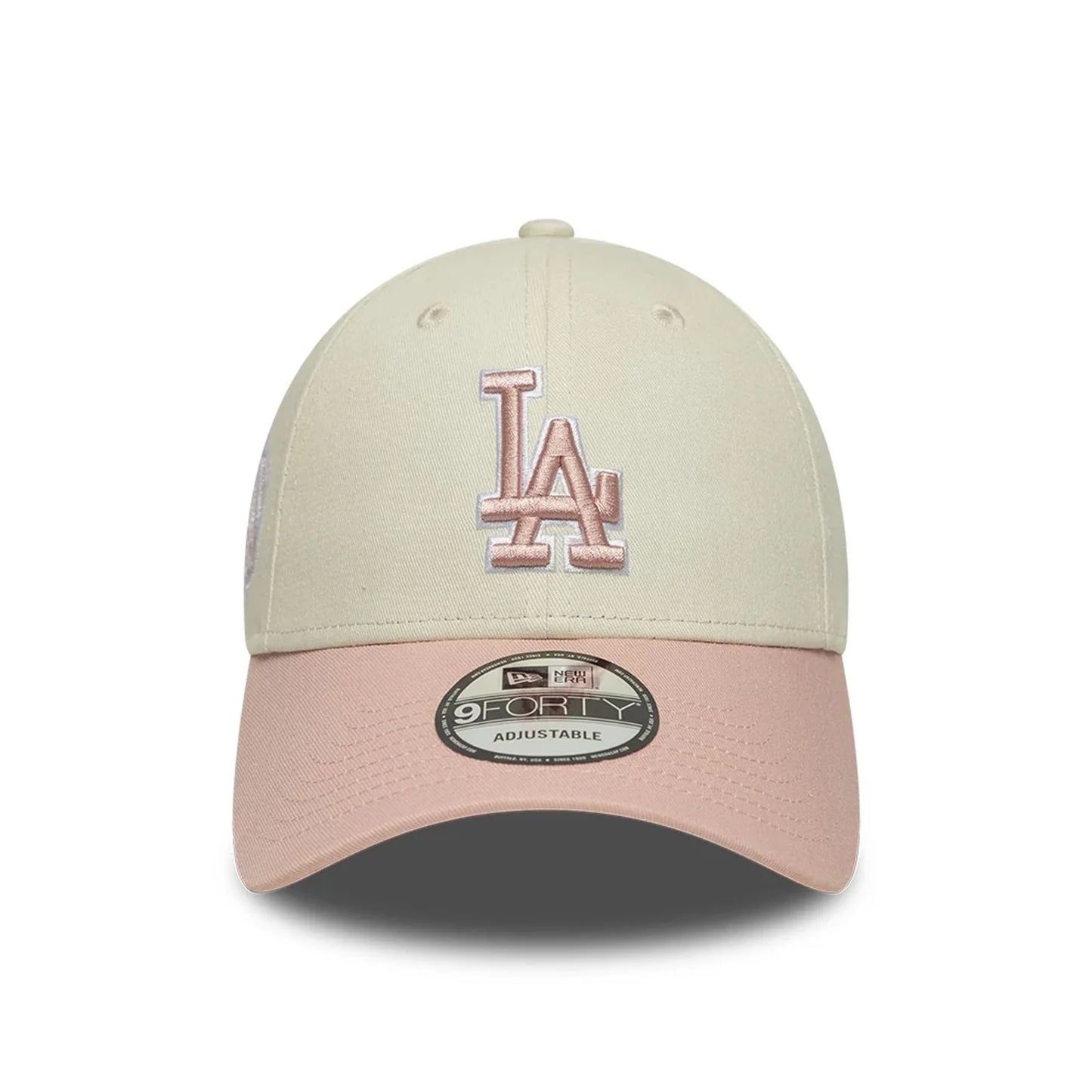 New Era Derhúfa - LA Dodgers MLB World Series Patch Light Beige 9FORTY Adjustable Cap