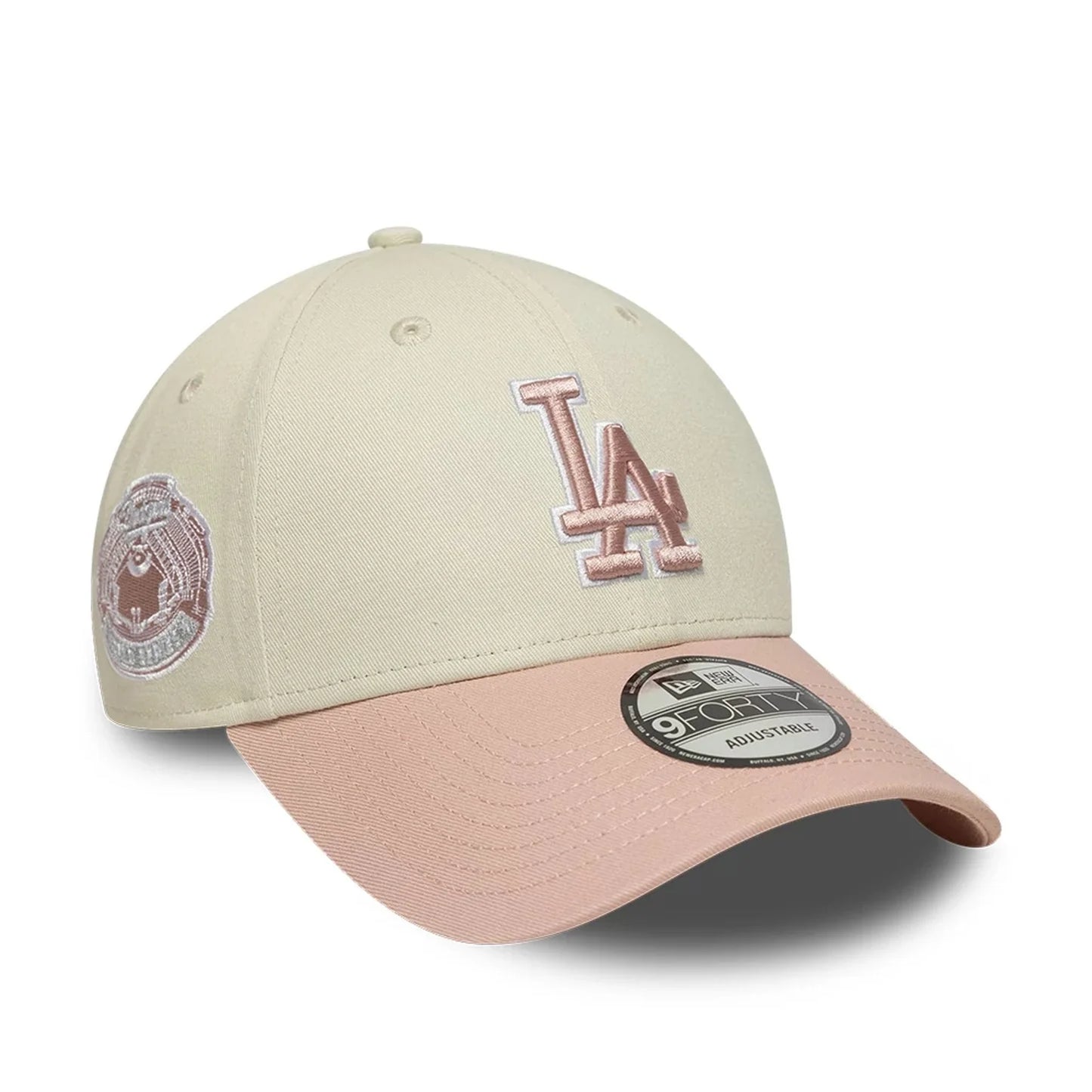 New Era Derhúfa - LA Dodgers MLB World Series Patch Light Beige 9FORTY Adjustable Cap