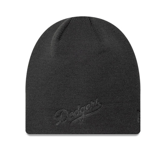 New Era Húfa - LA Dodgers MLB Script Charcoal Skull Knit Beanie