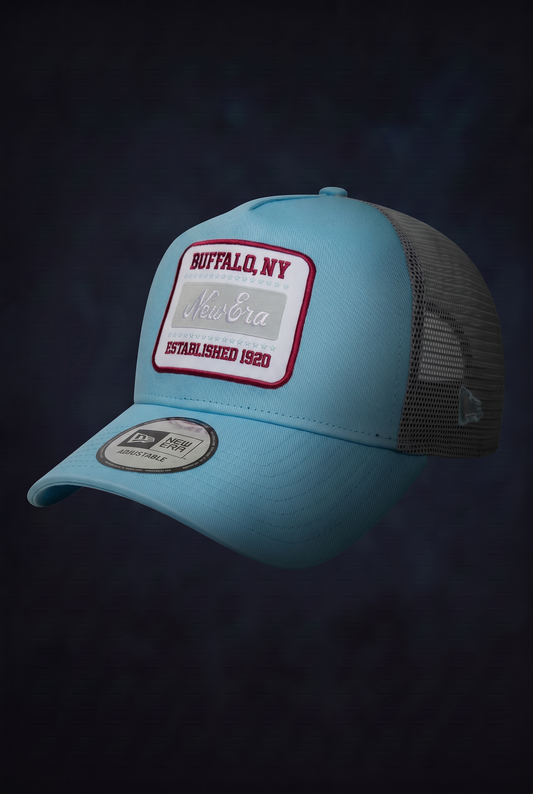 New era Derhúfa - New era patch Trucker - Ljósblá