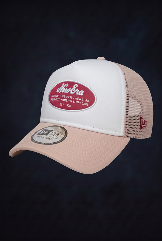 New Era Derhúfa - New Era Patch A-Frame Trucker  Bleik/Hvít Konu