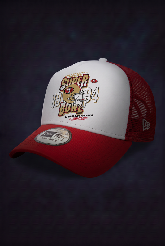 New Era Derhúfa - Casquette 9FORTY A-Frame Trucker San Francisco 49ers Super Bowl Rouge