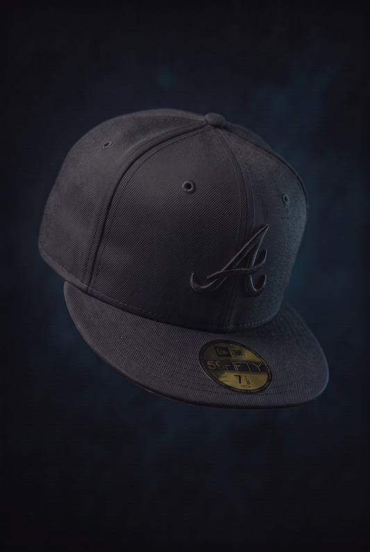 New Era Derhúfa - Atlanta Braves MLB Black on Black 59FIFTY Fitted Cap