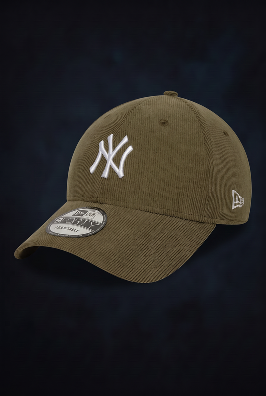New era derhúfa - New York Yankees MLB Soft Cord Dark Green 9FORTY Adjustable Cap