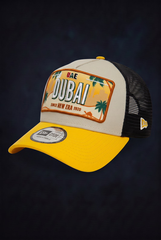 New era Derhúfa - New Era License Plate Cream 9FORTY A-Frame Trucker Adjustable Cap