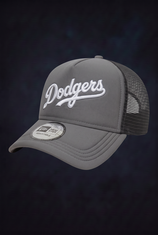New Era Dergúfa -LOS ANGELES DODGERS MLB GREY BLACK UV / NEW ERA A-FRAME TRUCKER