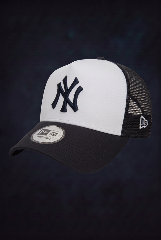 New Era Derhúfa - NY League Essential hvít og blá Trucker Cap