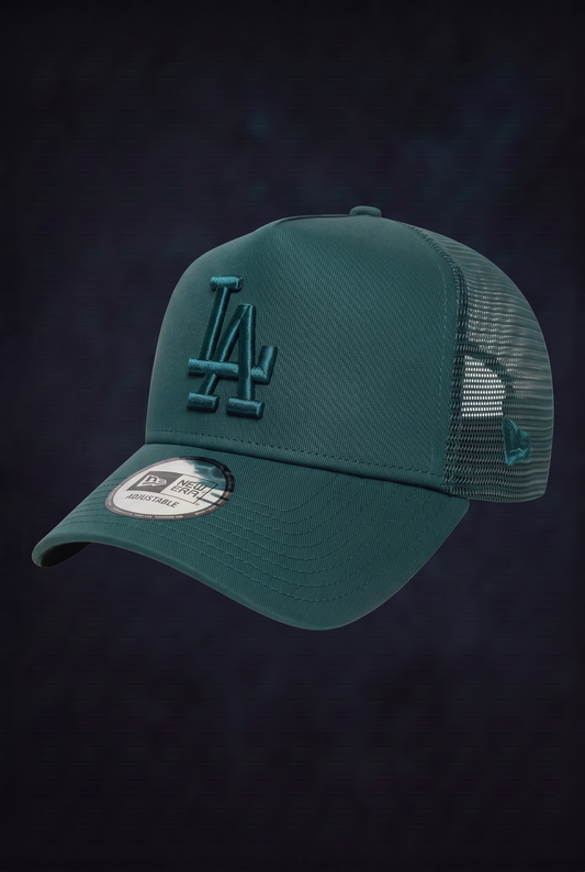 New Era Derhúfa - LA Dodgers MLB League Essential Dark Green 9FORTY A-Frame Trucker Adjustable Cap