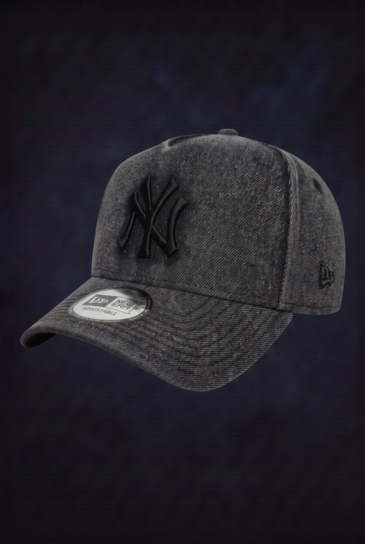 New Era Derhúfa - NY Yankees washed denim black e frame trucker