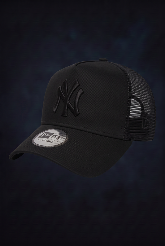 New Era Derhúfa - New York Yankees Clean Black A-Frame Trucker Cap