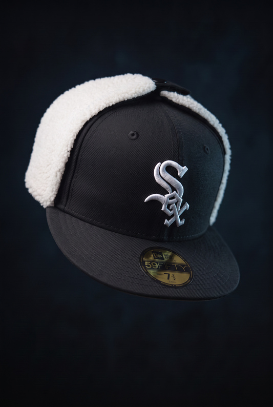 New Era Derhúfa - Chicago White Sox Black 59Fifty Dogear Fitted Hat