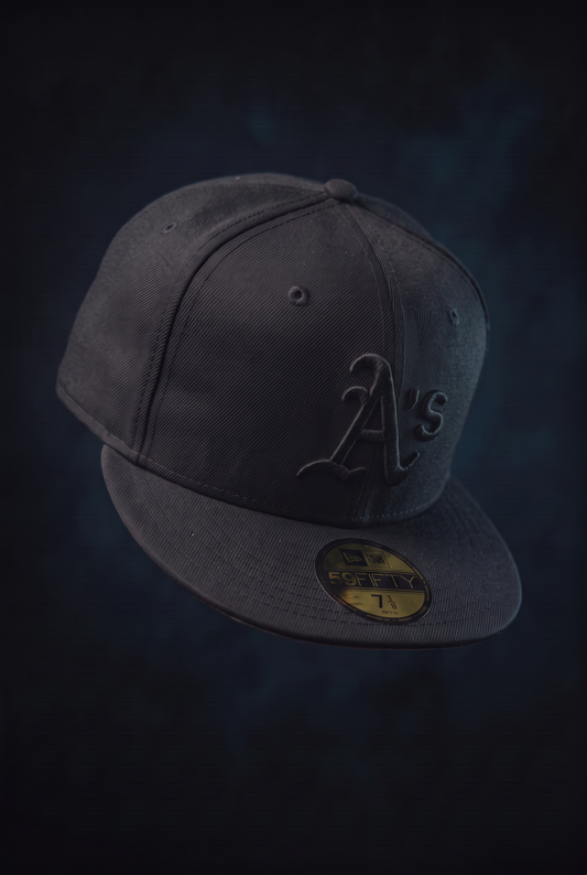 New era derhúfa - Oakland Athletics MLB Black On Black 59FIFTY