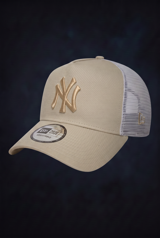 New era Derhúfa - New York Yankees League Essential cream 9FORTY trucker