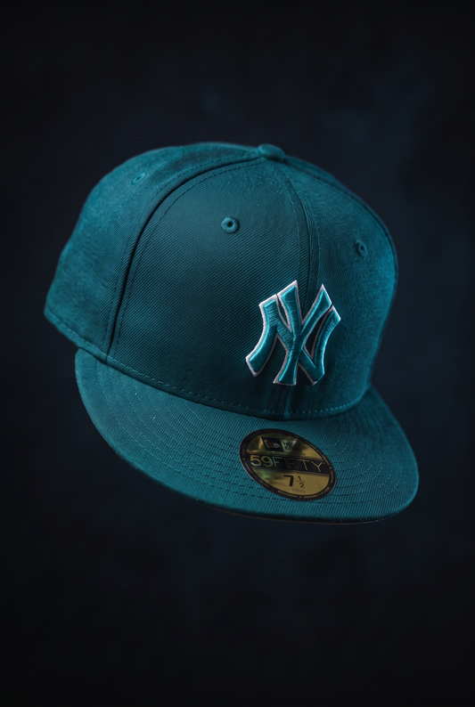 New Era Derhúfa - New York Yankees Team Outline Dark Green 59FIFTY Fitted Cap