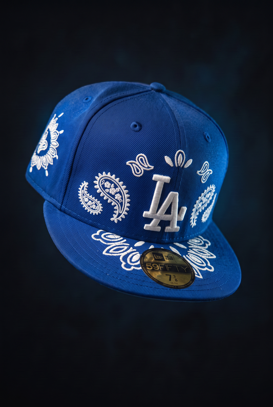 New Era Derhúfa -  MLB LA Dodgers PAISLEY 59FIFTY  BLUE
