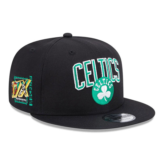 New Era Derhúfa - Boston Celtics NBA Patch Black 9FIFTY Snapback Cap