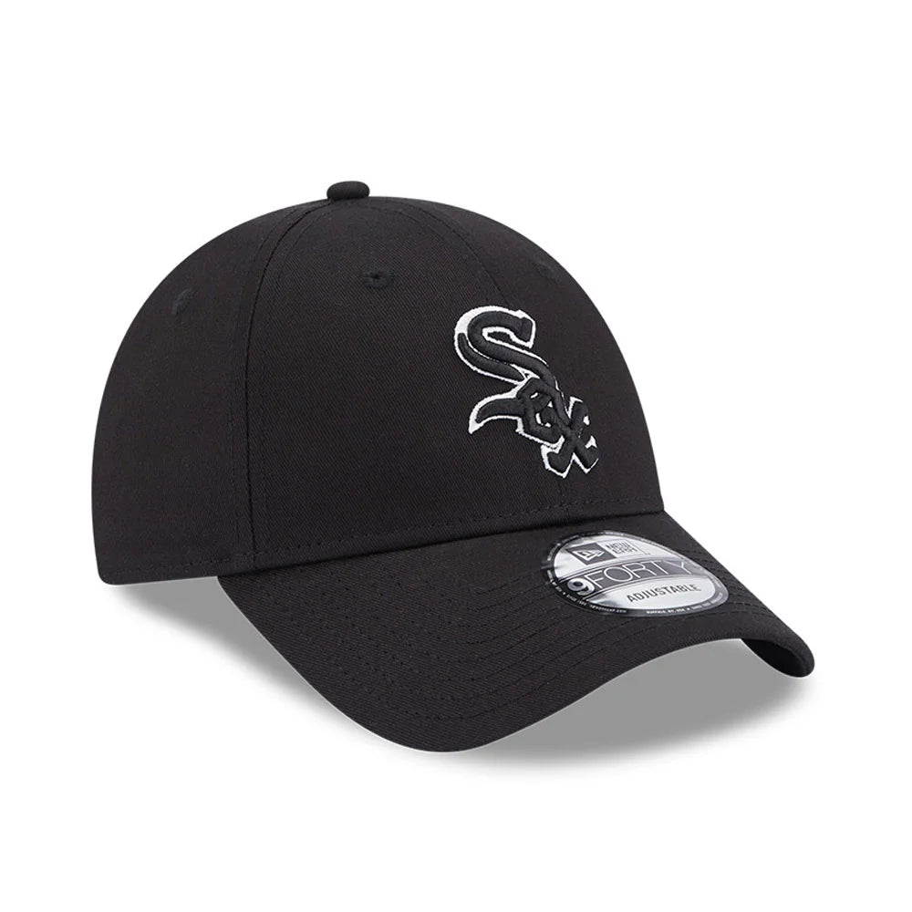 New Era Derhúfa - Chicago White Sox Team Outline Black 9FORTY Adjustable Cap