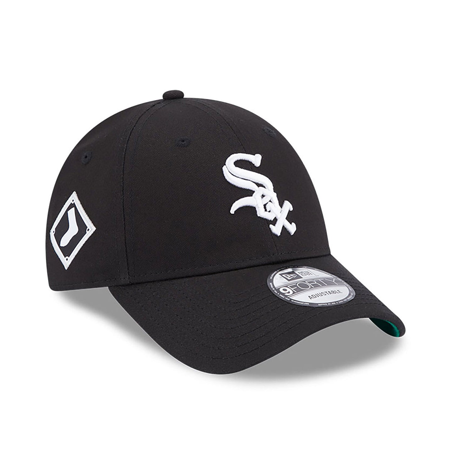 New Era Derhúfa - Chicago White Sox Team Side Patch Black 9FORTY Adjustable Cap