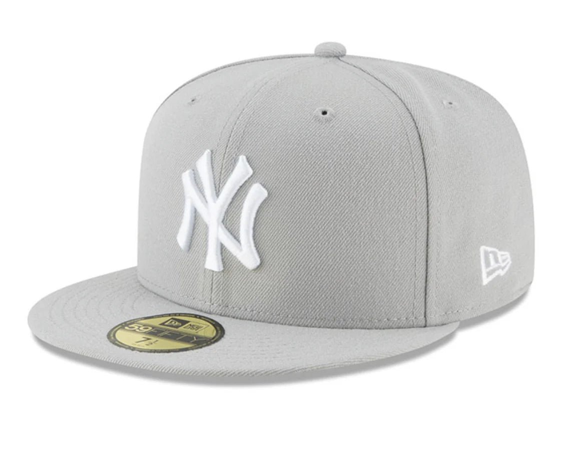 New Era Derhúfa - New York Yankees Basic Grey Fitted